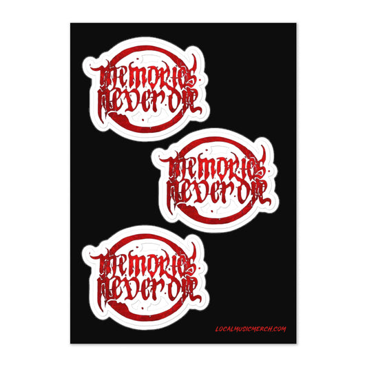 Memories Never Die - Logo Only Sticker Sheet