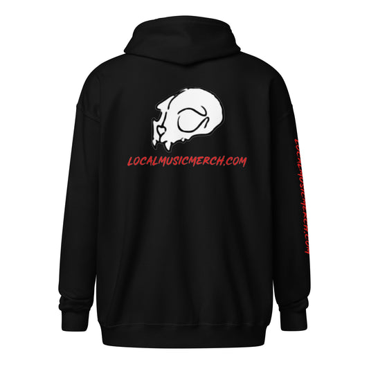Local Music Merch - Zip Hoodie with Back Logo and Sleeve